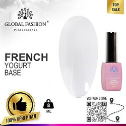 Global Fashion Professional Yogurt French Base Coat Gel Nail Polish, 8ml, 06, White