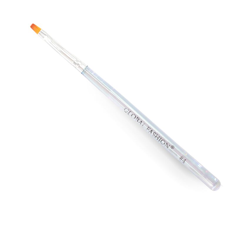 Global Fashion Professional Nail Art Brush, #4, Clear