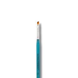 Global Fashion Professional Flat Synthetic Nail Brush for UV Gel Polish #4, Multicolour