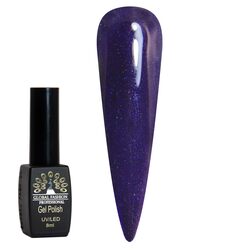 Global Fashion Professional Black Elite Gel Nail Polish, 8ml, 054, Violet