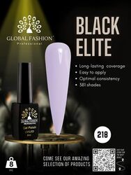 Global Fashion Professional Black Elite Gel Nail Polish, 8ml, 218, Lavender