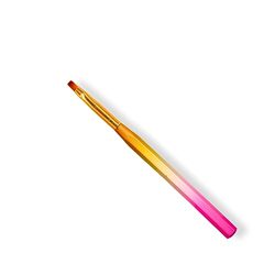 Global Fashion Professional Nail Art Gradient Pen with Flat Fine Brush, 3 Pieces, Multicolour