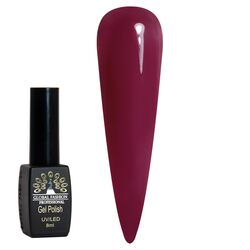 Global Fashion Professional Black Elite Gel Nail Polish, 8ml, 035, Purple