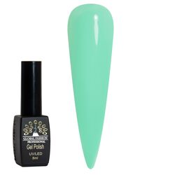 Global Fashion Professional Black Elite Gel Nail Polish, 381 Colors of Long-Lasting Elegance, 8ml, 262, Green