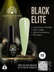 Global Fashion Professional Black Elite Gel Nail Polish, 8ml, 112, Green