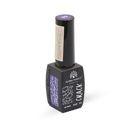 Global Fashion Professional Captivating Cracked Effects Gel Nail Polish, 8ml, No. 09, Blue