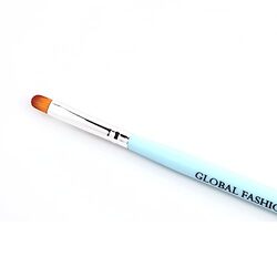 Global Fashion Professional Nail Art Oval Brush, #8, Blue