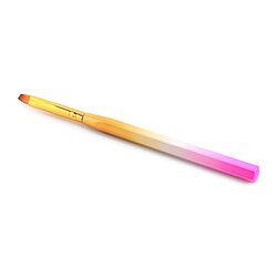 Global Fashion Professional Nail Art Gradient Pen with Flat Synthetic Brush, #6, Multicolour