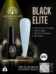 Global Fashion Professional Black Elite Gel Nail Polish, 8ml, 095, Blue