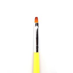 Global Fashion Professional Flat Nail Art Brush , #4, Yellow