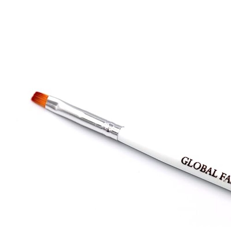 Global Fashion Professional Flat Synthetic Nail Art Brush, #6, White