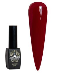 Global Fashion Professional Black Elite Gel Nail Polish, 8ml, 014, Red