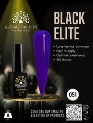 Global Fashion Professional Black Elite Gel Nail Polish, 8ml, 051, Violet