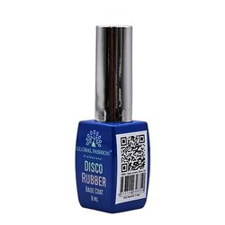 Global Fashion Professional Long Lasting Shine Disco Reflective Rubber Base Nail Polish, 8ml, 04, Violet