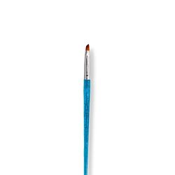 Global Fashion Professional Nail Art Brush, Flat Synthetic #6, Blue