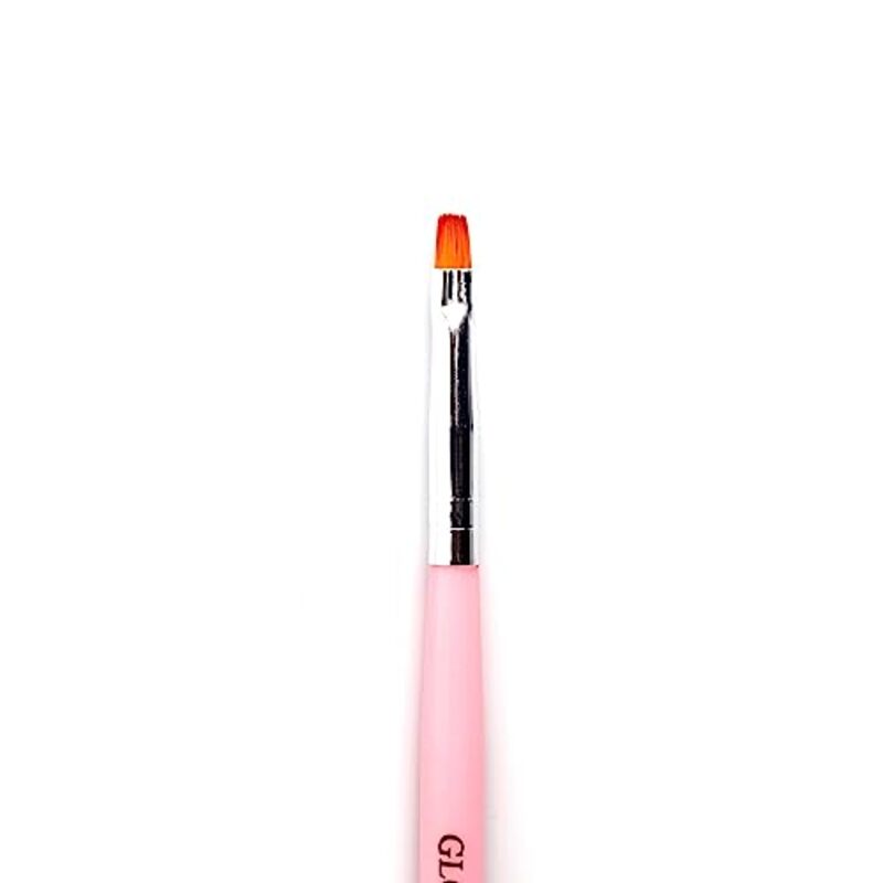 Global Fashion Professional Flat Nail Art Brush, #4, Pink