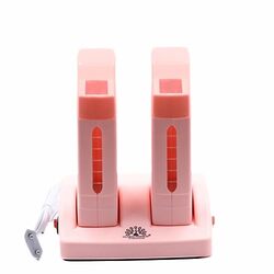 Global Fashion Professional Double Exclusive Care Wax Heater Set, Pink