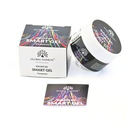 Global Fashion Professional Two-Phase Builder Smart Gel for Nail Modeling, 15g, Transparent, Clear