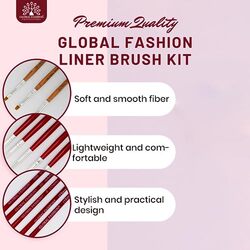 Global Fashion Professional Flat Nail Brush, #8, Brown