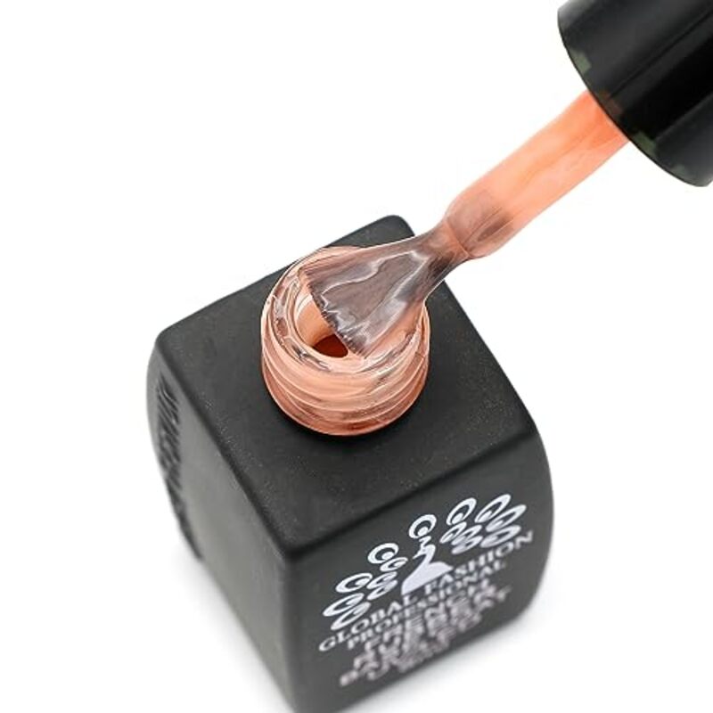 Global Fashion Professional Long-Lasting & Chip-Resistant French Rubber Base Coat UV/LED, 8ml, 02, Pink