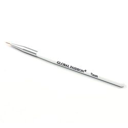 Global Fashion Professional Fine Liner Nail Art Brush, 7mm, White