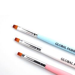 Global Fashion Professional Nail Art Brush Kit, 2 Pieces, Multicolour