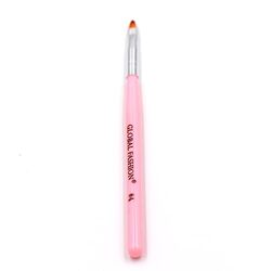 Global Fashion Professional Oval Nail Art Brush, #4, Pink