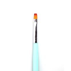 Global Fashion Professional Flat Nail Art Brush, #6, Light Blue