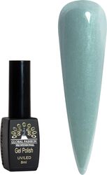 Global Fashion Professional Black Elite Gel Nail Polish, 8ml, 144, Green