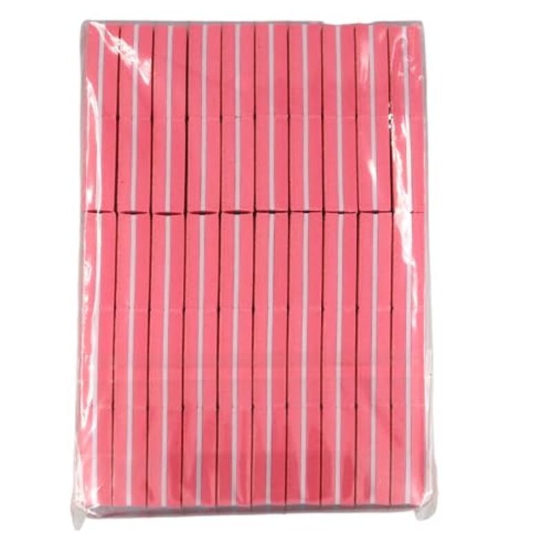 Global Fashion Professional Mini Nail Art Buffer, 50 Pieces, Pink