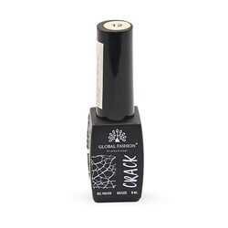 Global Fashion Professional Captivating Cracked Effects Gel Nail Polish, 8ml, No. 12, White