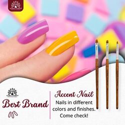 Global Fashion Professional Round Nail Art Brush Set #4, Multicolour