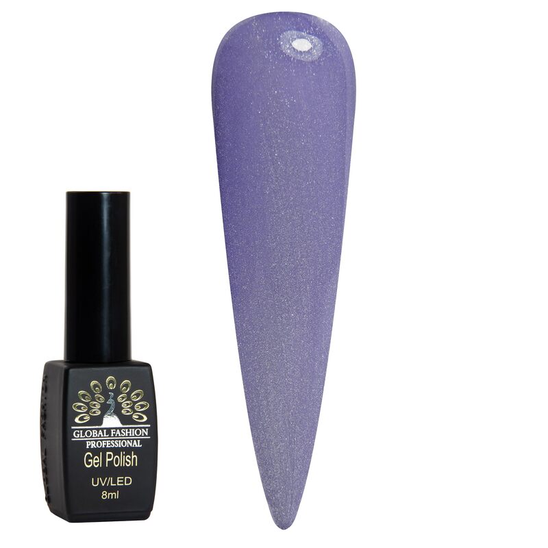 Global Fashion Professional Black Elite Gel Polish, 8ml, 373, Purple