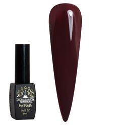 Global Fashion Professional Black Elite Gel Nail Polish, 8ml, 036, Brown