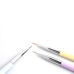 Global Fashion Professional Nail Art Liner Brush Set, 3 Pieces, Multicolour