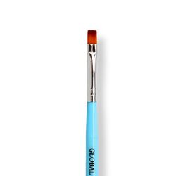 Global Fashion Professional Flat Nail Art Brush, #8, Blue