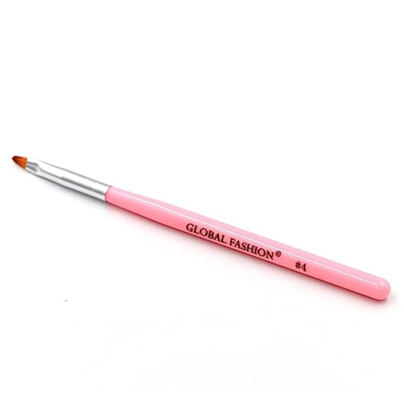 Global Fashion Professional Oval Nail Art Brush, #4, Pink