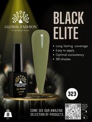 Global Fashion Professional Black Elite Gel Nail Polish, 381 Colors of Long-Lasting Elegance, 8ml, 323, Green