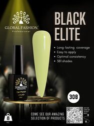 Global Fashion Professional Black Elite Gel Nail Polish, 381 Colors of Long-Lasting Elegance, 8ml, 308, Green