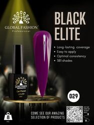 Global Fashion Professional Black Elite Gel Nail Polish, 8ml, 029, Purple