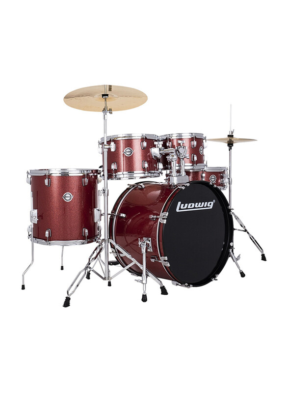 

Ludwig Accent Drum Set, 5 Pieces, LC19014, Red