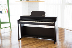 The One Smart Piano with Lighted-Up Teaching Keys, Top2, Rosewood