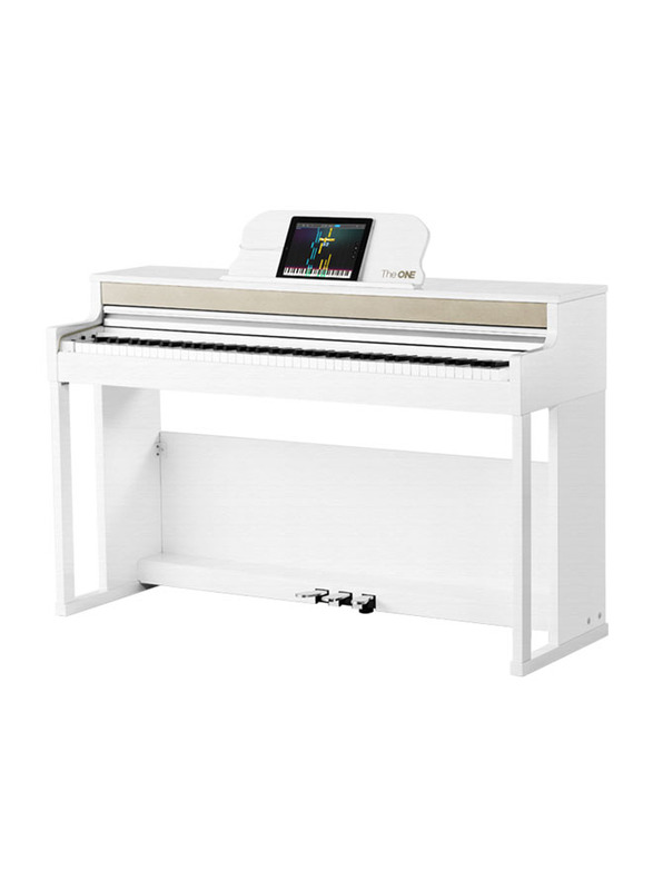 The One Smart Piano with Lighted-Up Teaching Keys, Top2, White