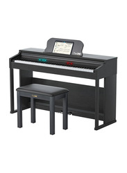 The One Play Smart Piano with Lighted-Up Teaching Keys, Black