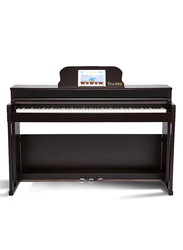 The One Smart Piano with Lighted-Up Teaching Keys, Top2, Rosewood