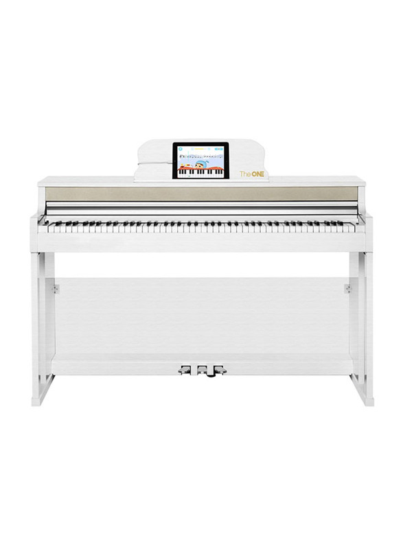 The One Smart Piano with Lighted-Up Teaching Keys, Top2, White