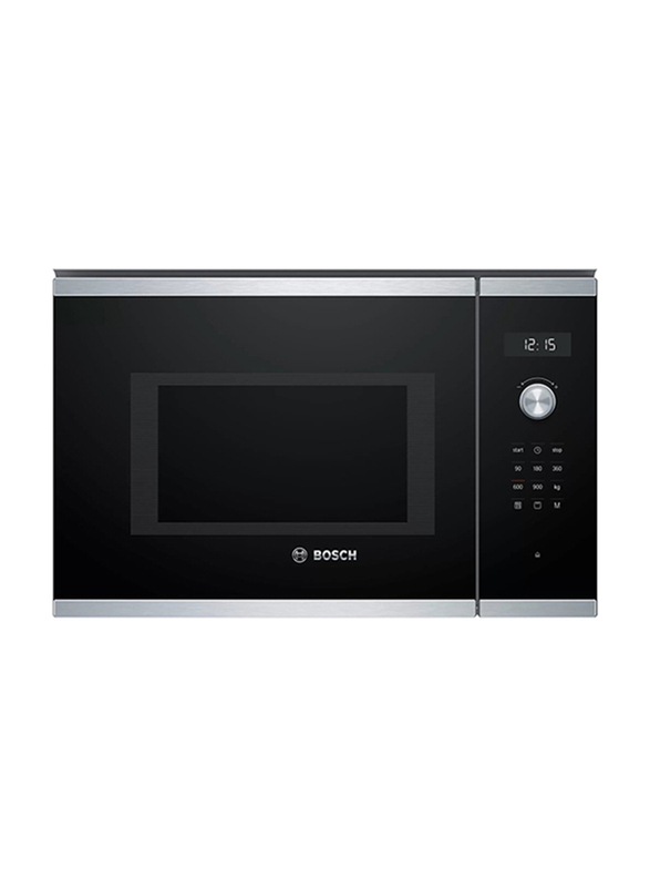 Bosch Series 6 25L Built-in Stainless Steel Microwave Ovan, 900W, BEL554MS0M, Black