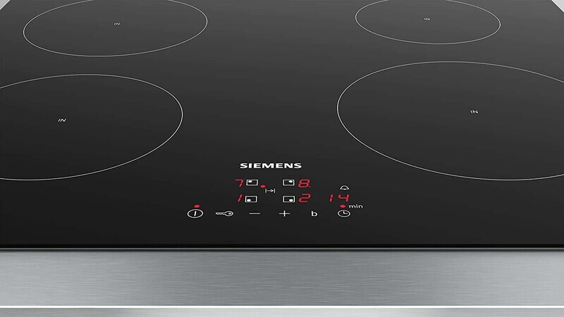 Siemens 4-Burner Built-in Electric Induction Hob, EU611BEB1E, Black