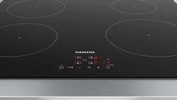 Siemens 4-Burner Built-in Electric Induction Hob, EU611BEB1E, Black