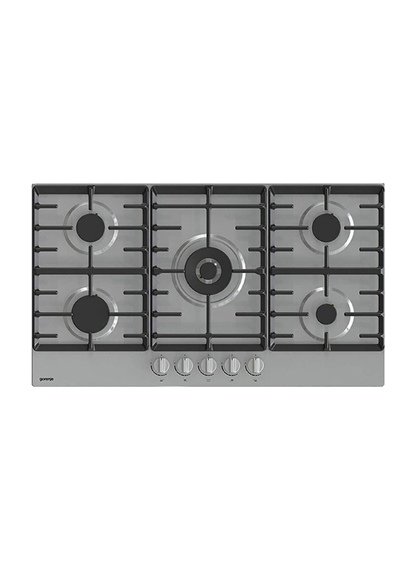 Gorenje 5-Burner Built-in Stainless Steel Gas Hob, GW9C51X, Silver